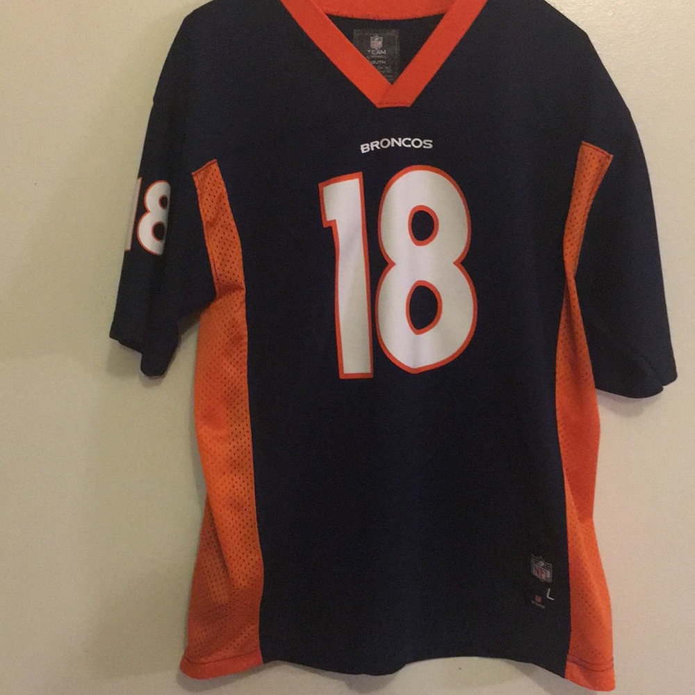 DENVER Broncos Peyton Manning Vintage Jersey LIKE NEW Sz L Bronco Fan Must Have - Picture 2 of 8